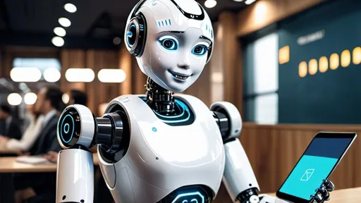 Prompt: AI virtual intelligent customer service robot chatbot