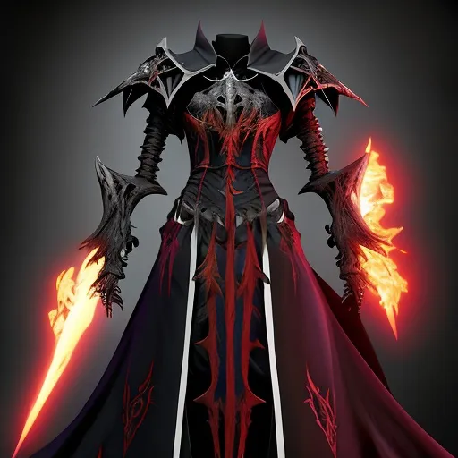 Prompt: overlord anime ainz ooal gown wears daedric armor