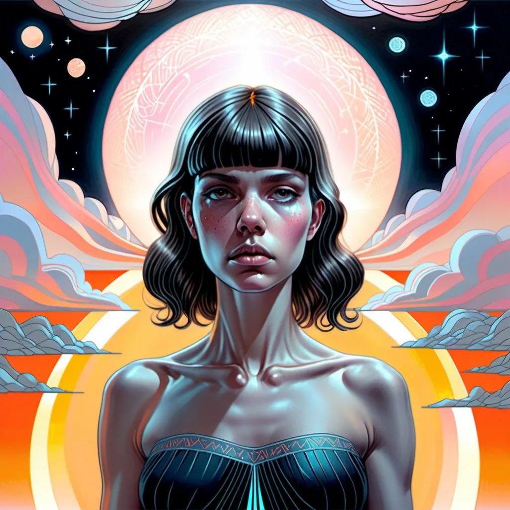 Prompt:  An image of a new dawn from the darkness, concept art, mental health, psychology, highly detailed, masterpiece, Martine Johanna style.