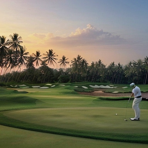 Prompt: Develop an image on golf tourism and golfing in sri lanka and write some interesting detils of it in terms of playing in golf coures in sri lanka, do a google search on the golf courses in sri lanka, i want a brochuure