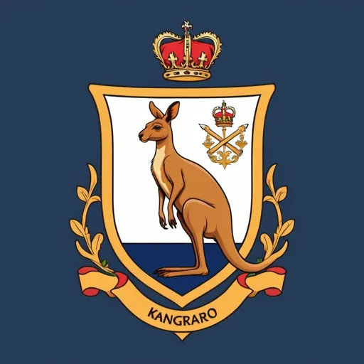 Prompt: Kangaroo coat of arms flag