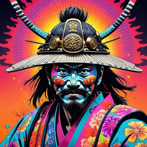 Prompt: crazy psychedelic samurai

