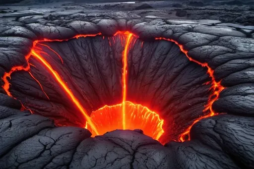 Prompt: View from inside a volcano crater, lava splashes 30 feet high, HDR colors, highest quality, detailed soil texture, molten lava lake, intense heat, surreal perspective, volcanic eruption, dynamic lighting, lava reflections, extreme contrast, dramatic atmosphere, fiery red and orange tones, high-energy, detailed lava splashes, extreme heat