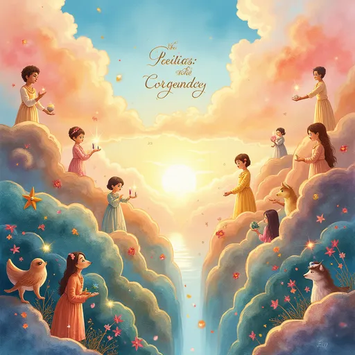 Prompt: Envision a vibrant, swirling tapestry of popular prompts, brought to life in a dreamy watercolor illustration. The scene radiates with an ethereal glow, as figures and elements from various concepts intertwine harmoniously against a backdrop of soft pastel skies, where orange and pink hues meld into deeper blues. Each subject, from mythical creatures to serene landscapes, is rendered with a delicate touch, their expressions conveying a sense of wonder and curiosity. Gentle particles of light float through the air, enhancing the feeling of enchantment and possibility. Text, elegant and flowing, gracefully overlays the image, inviting viewers to explore the kaleidoscope of creativity captured within this unique masterpiece.