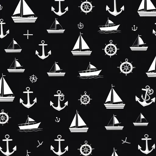 Prompt: nautical theme, black backdrop, 