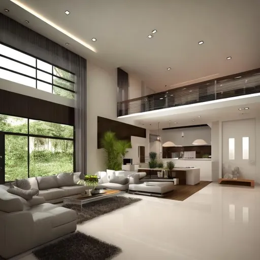 Prompt: create a modern home interior design, make it realistic 

