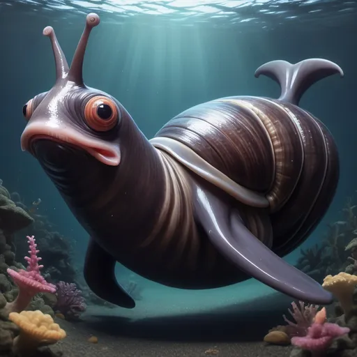 Prompt: snail whale chimera
