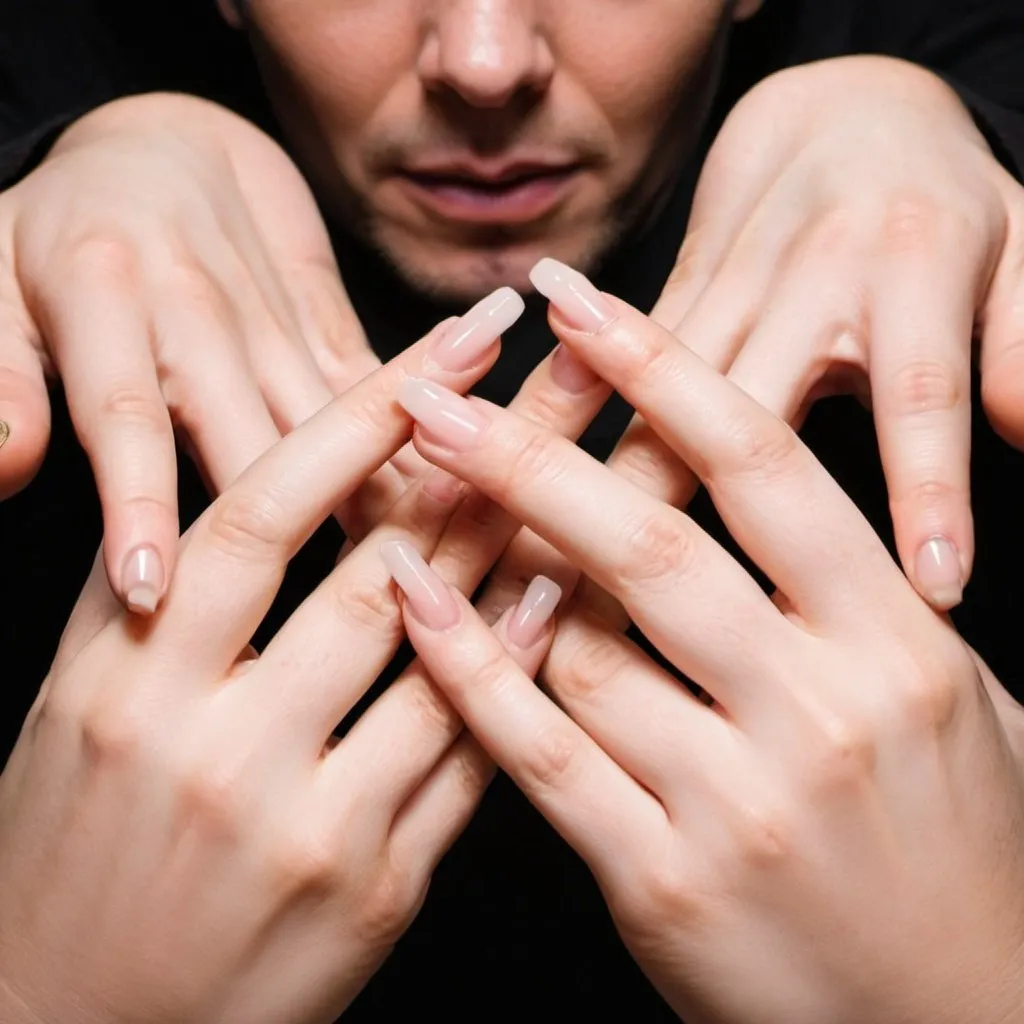Prompt: hands showing nails
it hands have 5 fingers