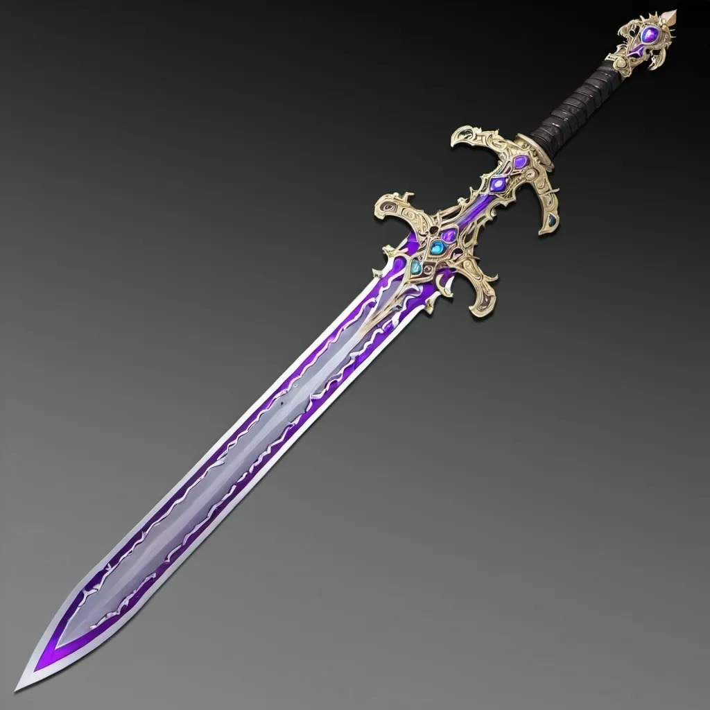 Prompt: Custom sword Withe aura