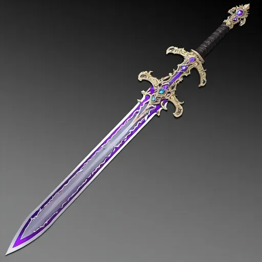 Prompt: Custom sword Withe aura