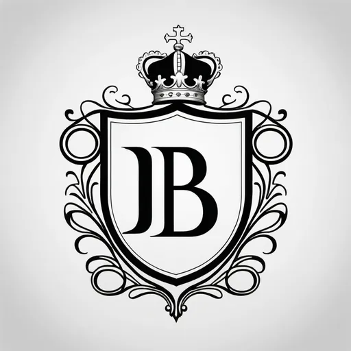 Prompt: a minimalistic line drawing of a family crest with a 'B'