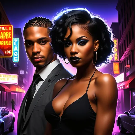 Prompt: make gangster, street-life and gritty going off In the heart of the city, where neon lights cast long shadows and secrets are currency, six lives intertwined in a web of desire, betrayal,and ambition. Tasha Willams, a successful real estate agent, harbors a secret affair with a powerful client. Monique Harris, a single mother and bartender, dreams of a better life for her and her son. Keisha Brown, a dedicated social worker, faces moral dilemmas as she helps at-risk youth. Their lives intersect with Marcus “Van” Johnson, a charismatic nightclub owner with a mysterious path, Dante “D” Williams, a former athlete turned personal trainer, and Jamal “Jay” Thompson, a tech entrepreneur with unspoken feelings for Monique.

As each character navigates their double lives, they uncover truths that could shatter their worlds or set them free. “Secrets In The City” delves into the hidden corners of urban life,revealing the passions and perils that lie beneath the surface.



