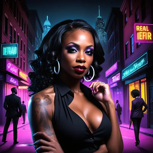 Prompt: make gangster, street-life and gritty going off In the heart of the city, where neon lights cast long shadows and secrets are currency, six lives intertwined in a web of desire, betrayal,and ambition. Tasha Willams, a successful real estate agent, harbors a secret affair with a powerful client. Monique Harris, a single mother and bartender, dreams of a better life for her and her son. Keisha Brown, a dedicated social worker, faces moral dilemmas as she helps at-risk youth. Their lives intersect with Marcus “Van” Johnson, a charismatic nightclub owner with a mysterious path, Dante “D” Williams, a former athlete turned personal trainer, and Jamal “Jay” Thompson, a tech entrepreneur with unspoken feelings for Monique.

As each character navigates their double lives, they uncover truths that could shatter their worlds or set them free. “Secrets In The City” delves into the hidden corners of urban life,revealing the passions and perils that lie beneath the surface.

make it more gangster and thuggish


