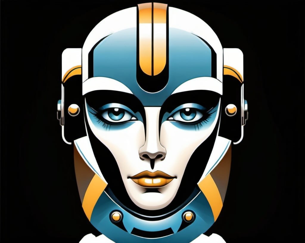 Prompt: Art Deco-style robot face
Minimal style