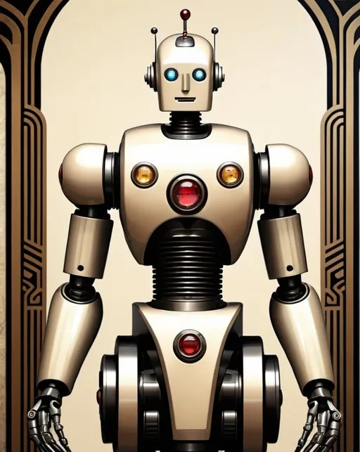 Prompt: Art deco robot