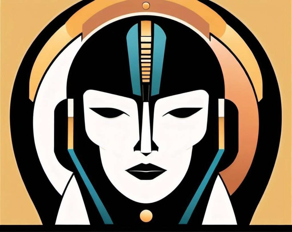 Prompt: Art Deco-style robot face
Minimal style