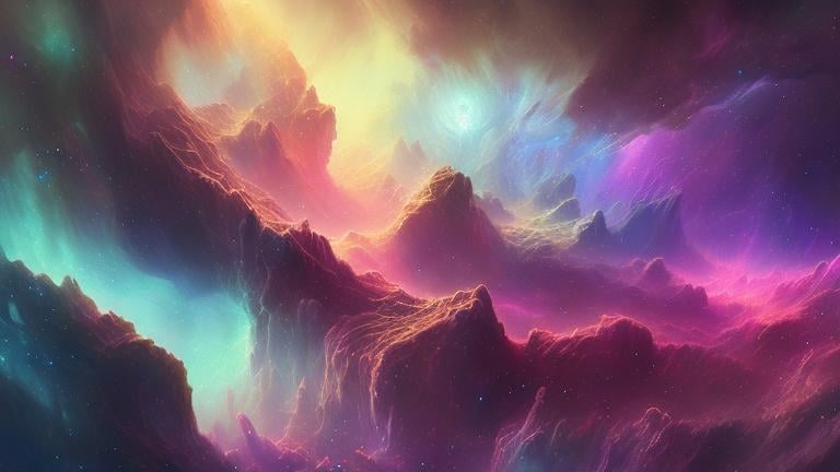 Prompt: enormous galaxy in space, vibrant purples, otherworldly, high quality, digital painting, surreal, ethereal lighting, nebula, stardust, space fantasy, cosmic, vibrant hues, intricate details