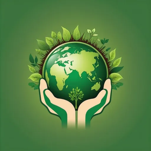 Prompt: I want to create a logo for a course that deals with preserving the environment for classrooms and whose purpose is:
Material will understand the basic concepts of environmental quality, implement actions to protect the environment in their daily lives, and evaluate the effects of these actions on the community and the general environment.
The logo should have shades of green and objects from the worlds of environmental quality.
Name of the course: Preserving the environment for beginners