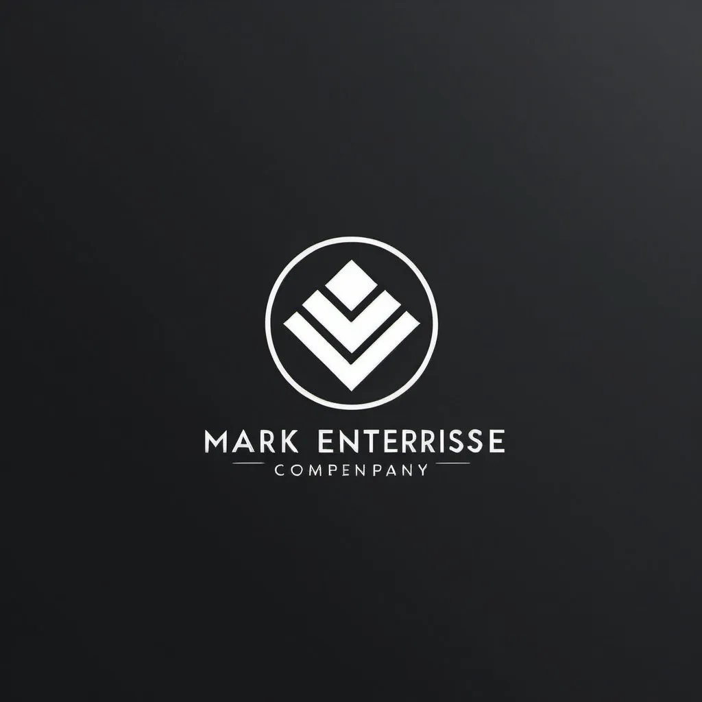 Prompt: Detailed, professional logo for Mark Enterprise Company, modern style, minimalist design, sleek and sophisticated, monochromatic color scheme, high quality, corporate, elegant, iconic symbol, clean lines, crisp and clear, business, minimalist, sophisticated, monochromatic, high quality