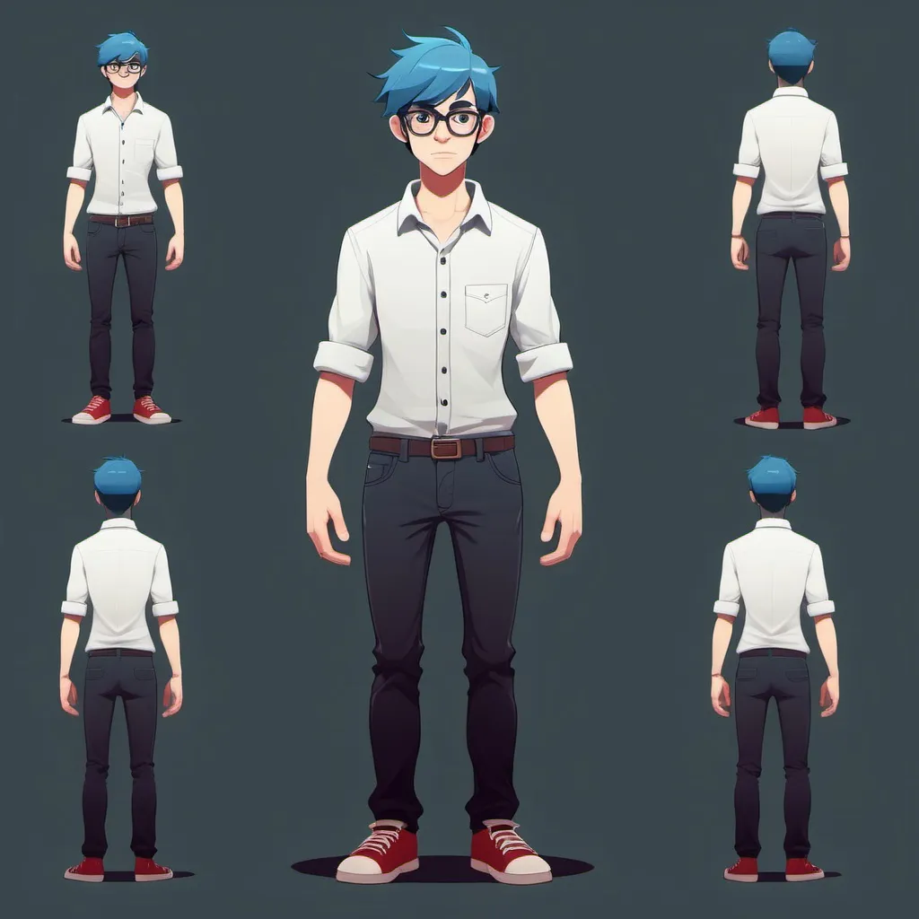 Prompt: 2d character full body