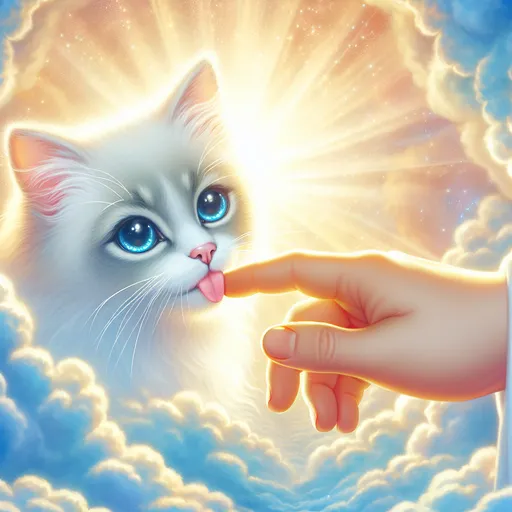 Prompt: My Father in Heaven
Your love is coming through 
As a cat licking my fingers
Out of nowhere ))