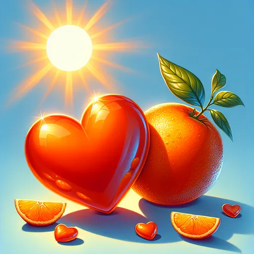 Prompt: 🧡🧡 and ☀️ and 🍊 