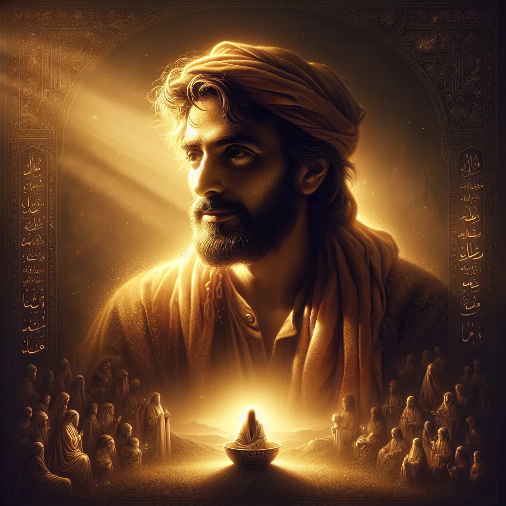 Prompt: Father, pleasing and serene man, warm golden light casting gentle shadows, surrounded by ethereal symbols of faith and love. Soothing ambiance, evoking hope and introspection, intricate details capturing depth of emotion. The background is a soft landscape, hinting at divinity. Heartfelt expressions of devotion and belief, dramatic and poetic imagery, ultra-detailed, perfect for a spiritual portrait. ✨️