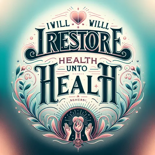 Prompt: For I will restore health unto thee ❤️🙏❤️