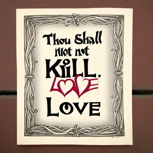 Prompt: Thou shall not kill love