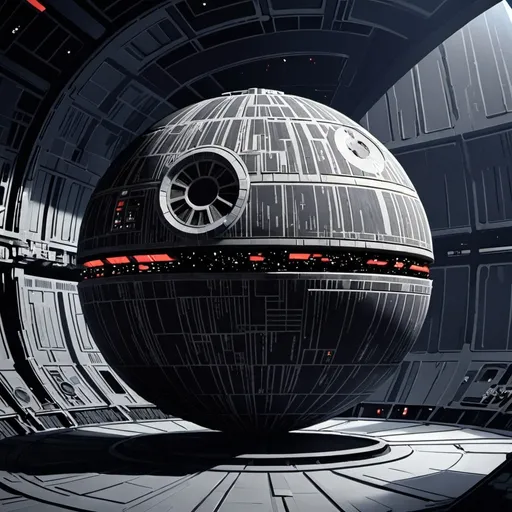 Prompt: Star wars death star