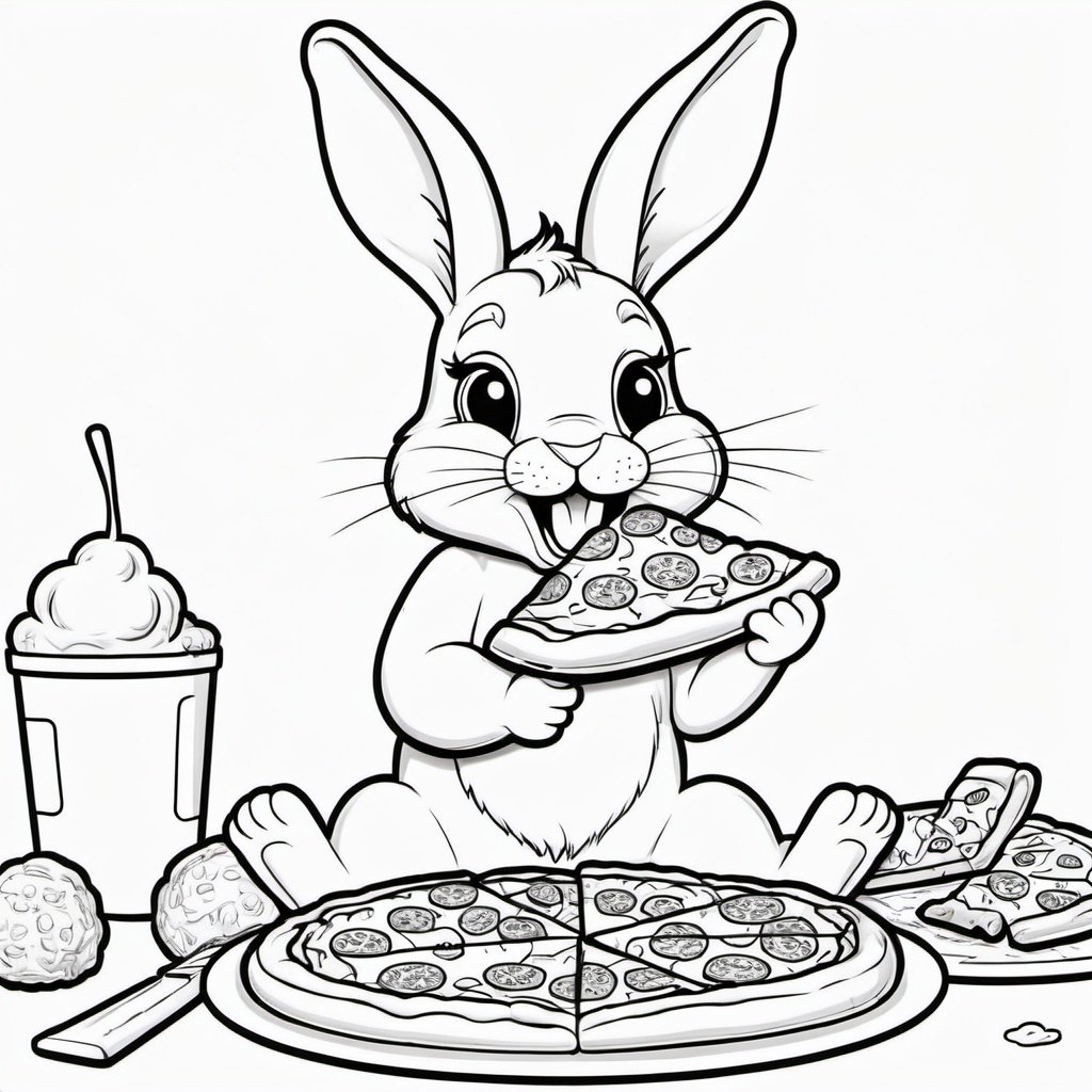 Bunny eating pizza best sale