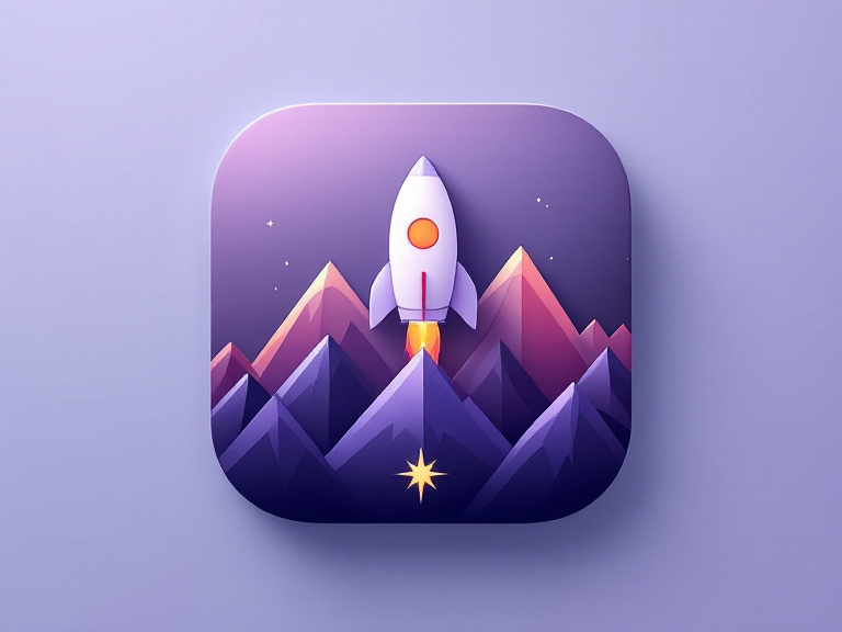 Prompt: **Create a sophisticated, professional app icon for a task tracker application. one icon each image.

Main icon themes: checkmark, rocket, mountain, abstract geometric shape.

Style: minimal but polished, slightly 3D with soft depth, metallic and matte finishes.

Colors: light blue (#00B0F0) and purple (#9B5DE5).

Use the uploaded image (in the image to image section) as the background (blurred softly).

Add a small, elegant North Star symbol as a watermark in the bottom corner.

Produce square, circle, rounded square, and freeform shape variations.

Create light mode and dark mode versions.

The icon should feel clean, modern, premium, and ready for an app store listing.

Avoid childish or overly cartoonish styles; keep it sleek, aspirational, and stylish.**