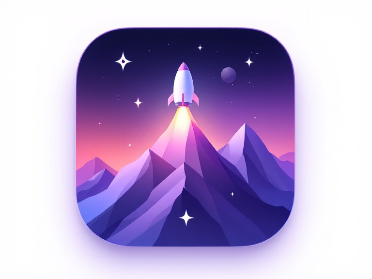Prompt: **Create a sophisticated, professional app icon for a task tracker application. one icon each image.

Main icon themes: checkmark, rocket, mountain, abstract geometric shape.

Style: minimal but polished, slightly 3D with soft depth, metallic and matte finishes.

Colors: light blue (#00B0F0) and purple (#9B5DE5).

Use the uploaded image (in the image to image section) as the background (blurred softly).

Add a small, elegant North Star symbol as a watermark in the bottom corner.

Produce square, circle, rounded square, and freeform shape variations.

Create light mode and dark mode versions.

The icon should feel clean, modern, premium, and ready for an app store listing.

Avoid childish or overly cartoonish styles; keep it sleek, aspirational, and stylish.**