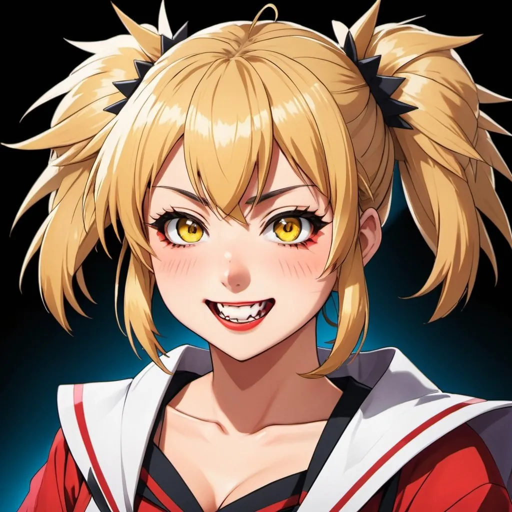 blonde, anime girls, anime, Boku no Hero Academia, Himiko Toga, blood,  mask, school uniform | 2377x3328 Wallpaper - wallhaven.cc