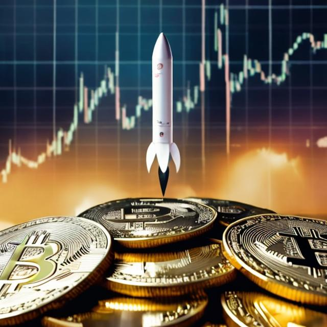 Prompt: Bitcoin rocket growth