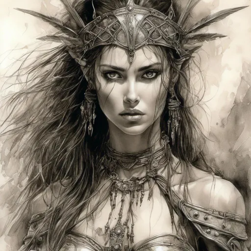Prompt: <mymodel>life drawing, oracle, fantasy, realism, sharp focus on faces, many Details, Luis Royo, natural, human female. 