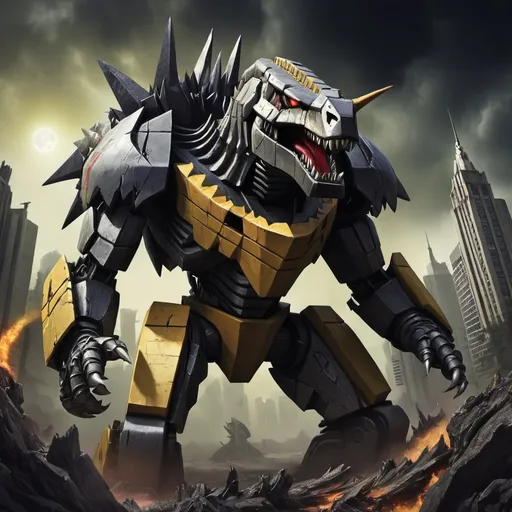 Prompt: Grimlock the planet eater 