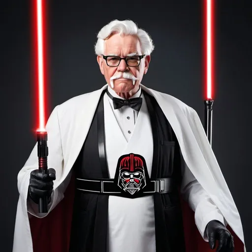 Prompt: Colonel Sanders as a Sith Lord.
