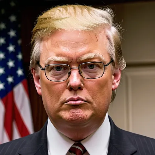 Prompt: Donald trump as Dwight Schrute.