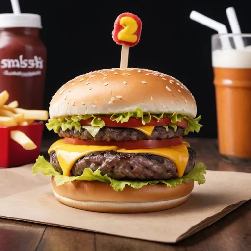 Prompt: Crea una promocion de 2x1 como si fuese una historia de instagram de una hamburgueseria llamada Smash it implementa una foto de una hamburguesa para la mejor calidad del anuncio

