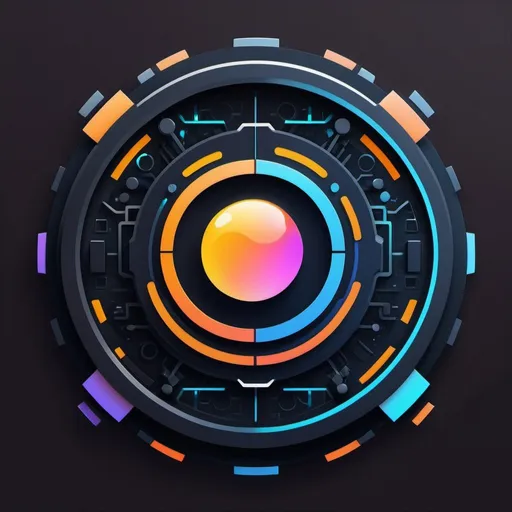 Prompt: Icon for a github repository that holds the results of a machine learning experiment with bayesian classifiers, high-tech futuristic design, professional, futuristic digital art, highres, ultra-detailed, professional, machine learning, digital art, tech-savvy, iconic, high-tech, modern, coding, programming, sunset color scheme, futuristic lighting, tech-themed, sleek design, warm tones,