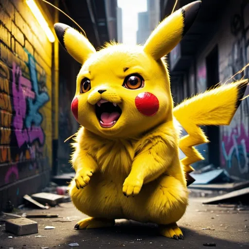 Prompt: A crackhead Pikachu 