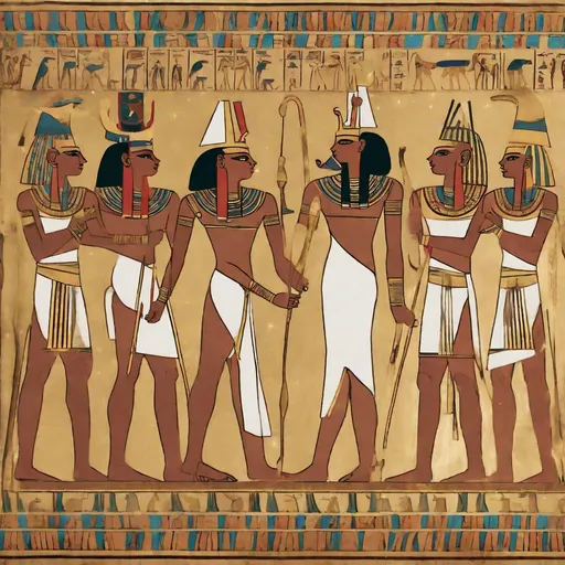 Prompt: Ancient Egypt celebrates Christmas