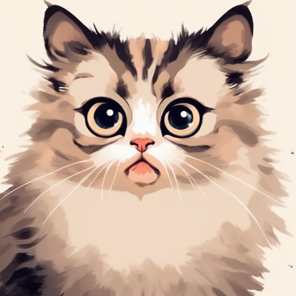 Prompt: adorable cute wide big eyes cat, looking at the camera, creative