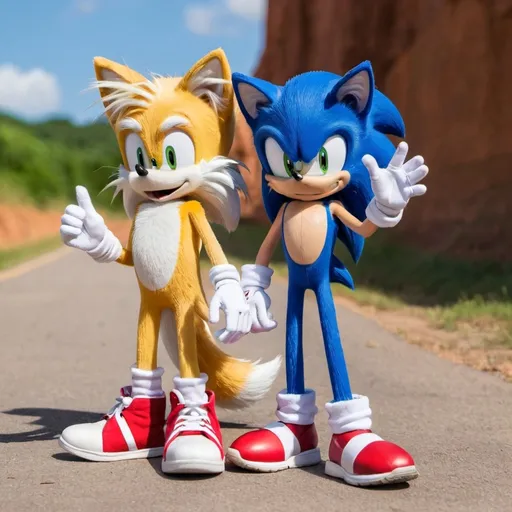 Prompt: tails and sonic