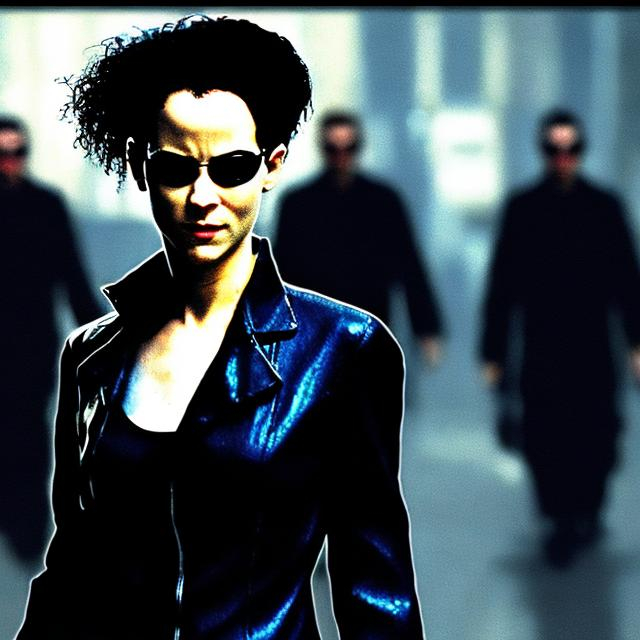 Prompt: Marla singer in the matrix style