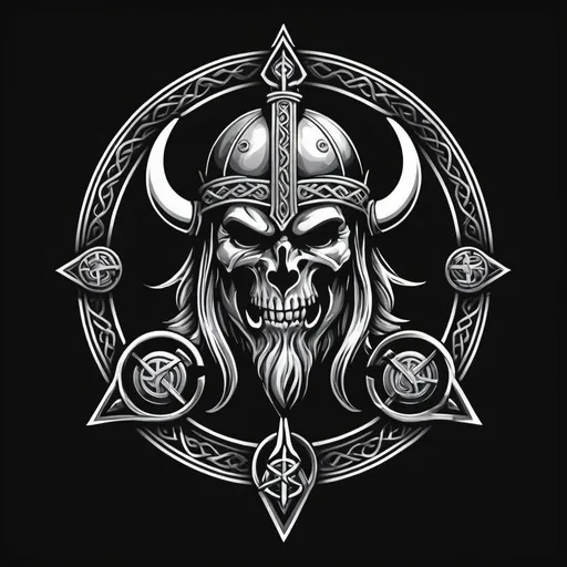 Prompt: band logo dark norse theme