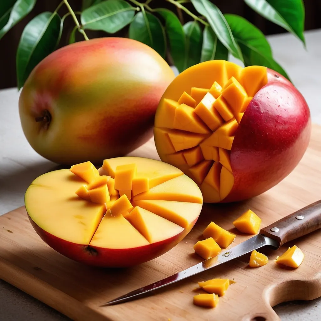 Prompt: mango cutting 