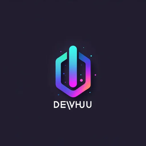 Prompt: (accurately spelled text "DevHUD"), profile photo, (digital design), modern, minimalist, vibrant colors, sleek typography, inviting ambiance, suitable for social media, clean background, simple yet impactful composition, tailored for an engaging online presence, high quality, (4K), professional aesthetic that reflects the Gaming industry.