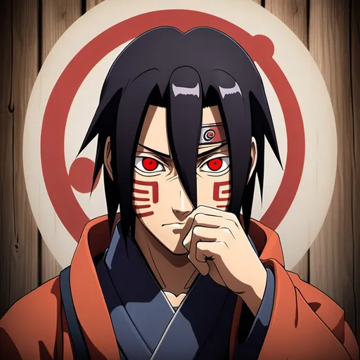 Prompt: can you make me grand grand child of Hashirama Senju and my parents are senju and uchiha with band over my eyes beacouse my sharingan with wood element